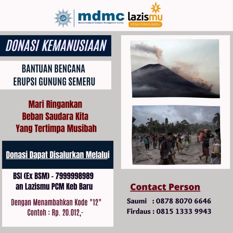 Donasi Kemanusian Korban Bencana Gunung Merapi